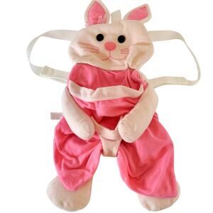 2000 Mattel Plush Bunny Backpack Carrier for 16" Vintage Kelly Doll Pink Rabbit